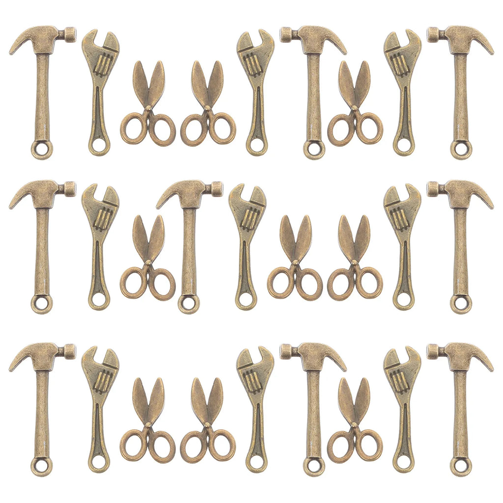 10 Sets Miniature Dollhouse Realistic Alloy Repair Crafting Tools Simulation Construction Site Accessories Wrench Scissors
