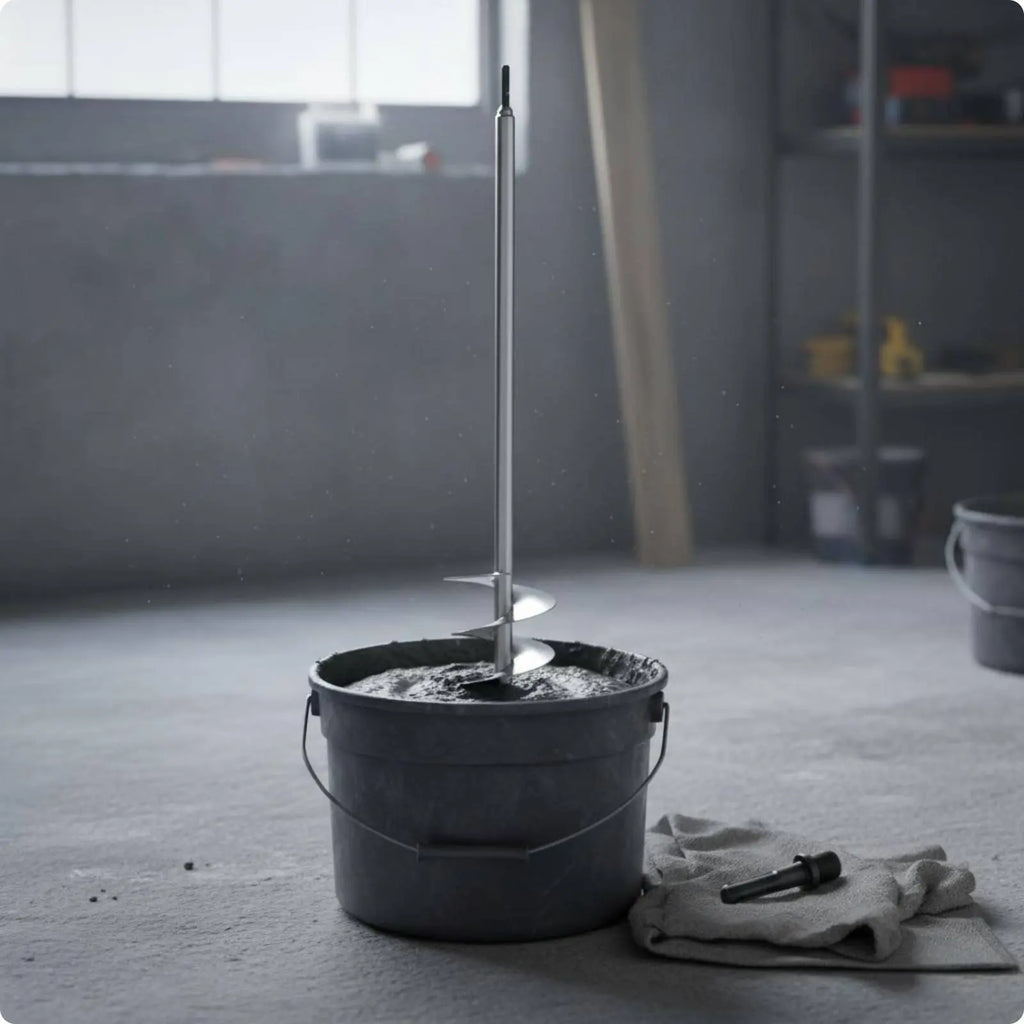 Helical Mixing Rod Rust Resistant Cement Blender Attachment Paint and Construction Binder Blender Paddle Versatile Power Tool