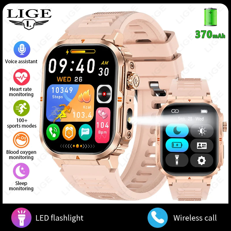 Men‘s Smart Watch 3ATM Waterproof Military Sport Fitness Women Smart Bracelet Blood Pressure Monitor Smartwatch Men Android iOS