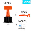 11-1202PCS Floor Tile Leveling System Clips Construction Tool Set Leveler Adjuster Tile Wall Laying Manual Tools Locator Spacers