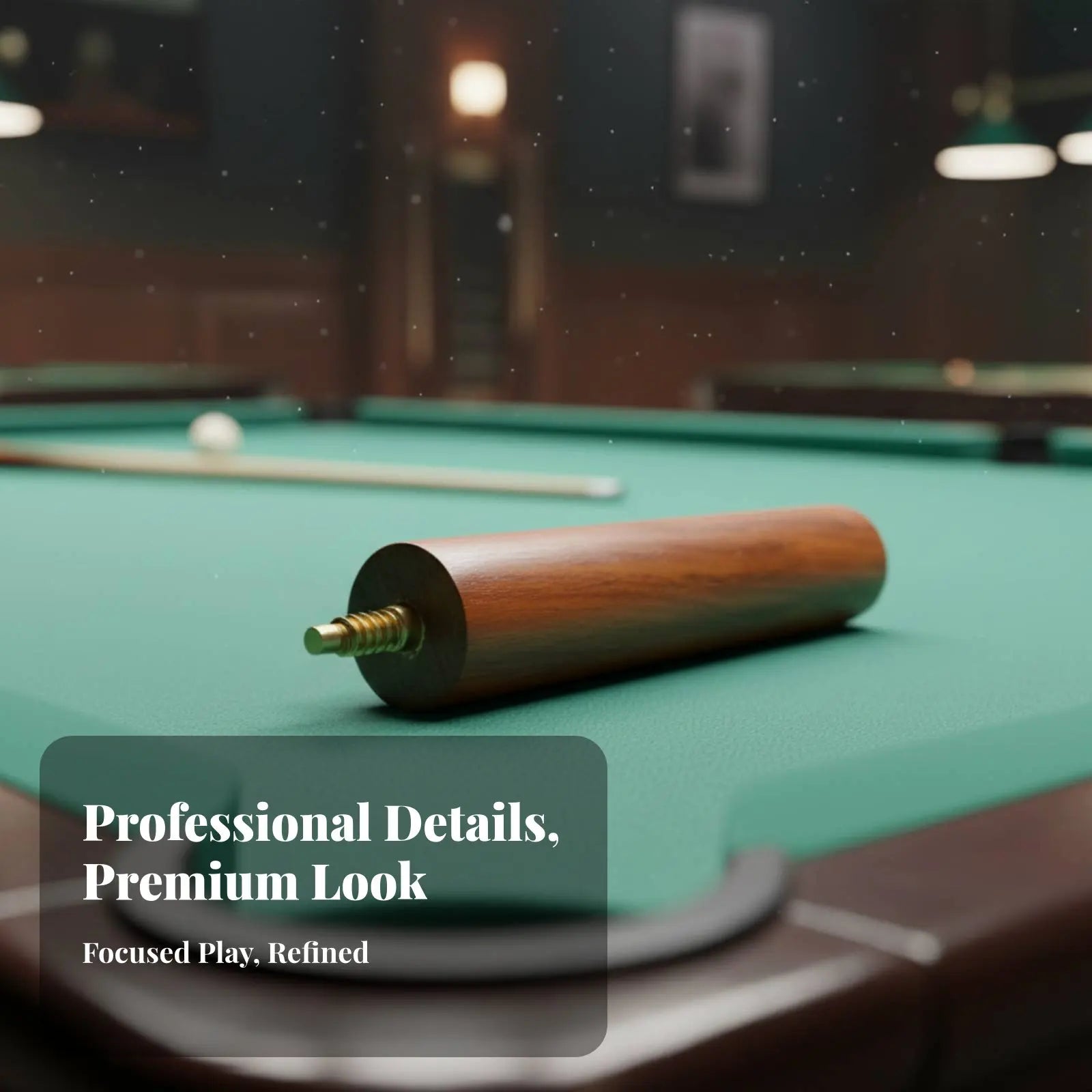 Snooker Cue Extension Handle No-Tool Installation Hardwood Wood Cue Extension Billiard Stick Extender Lightweight Construction