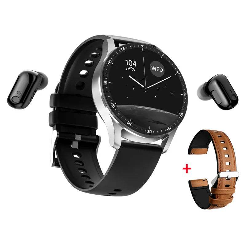Original New Smart Watch TWS Bluetooth Headset 2 in 1 Men Sports Fitness Tracker IP67 Waterproof Women Heart Rate Health Monitor