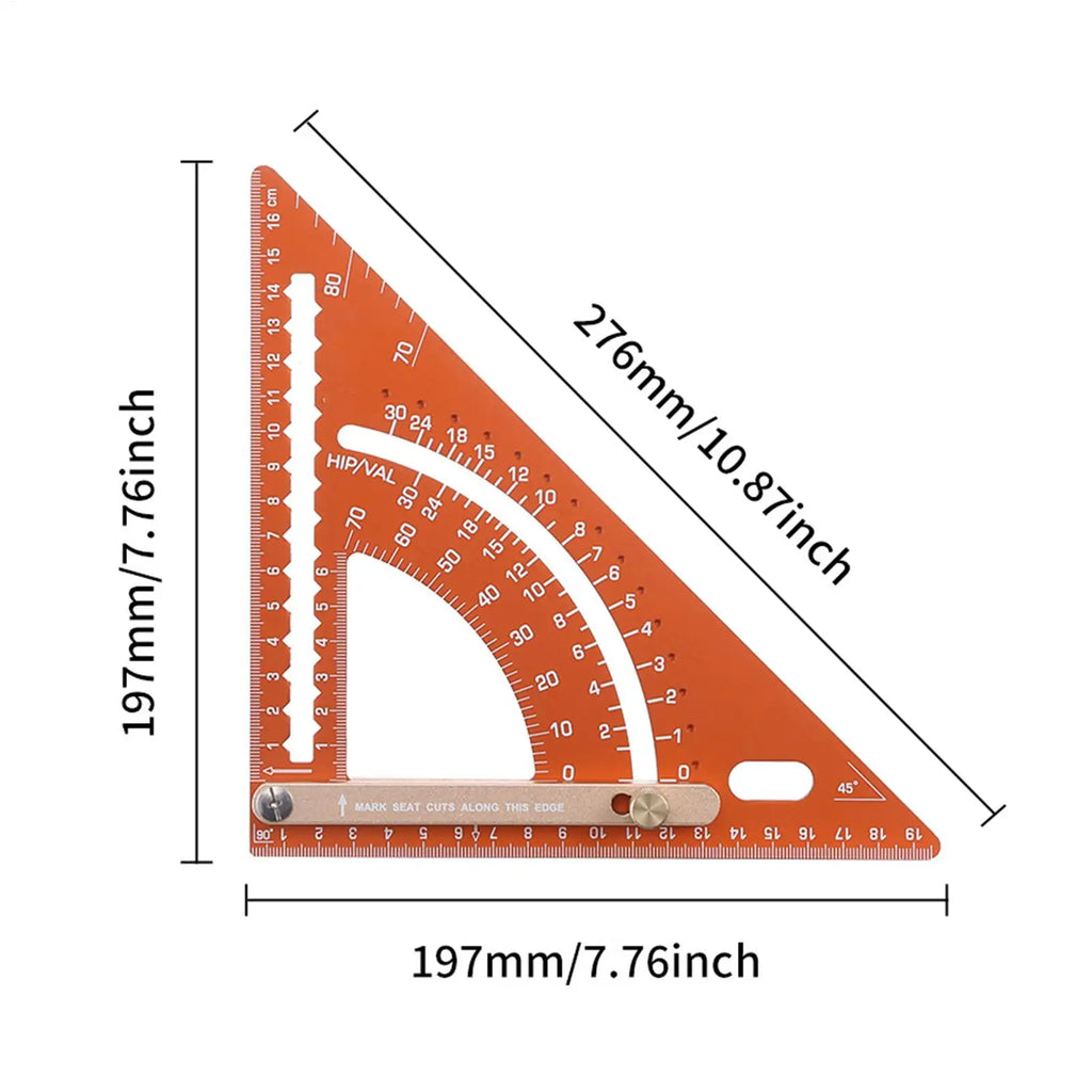 Carpenter Square Tool Adjustable Angle Measuring Layout Triangle Ruler Construction Square For Men Professionals Hobbyists Women
