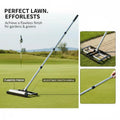 Ground Leveling Tool 17" x 10" For Yard Golf Course Garden, Roller Design Adjustable Handle Heavy Duty Steel Metal Construction