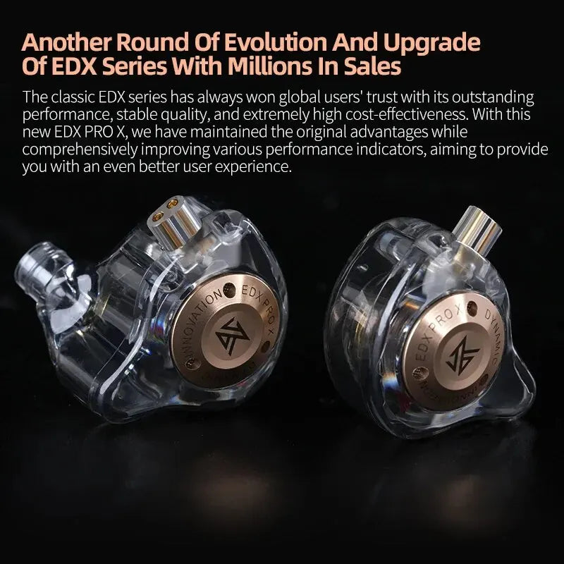 KZ EDX PRO X Dynamic Drive Earphone HIFI Bass Earbud Sport Music Cancelling Headsets 2PIN Cable KZ ZSTX ZSN PRO X EDC EDA ZVX