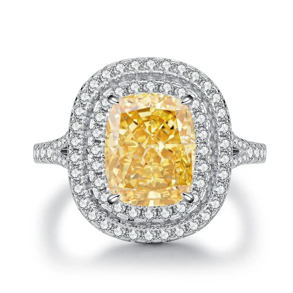 Eldorado Gold  Luxury Solid Platinum PT950 Women's Diamond Ring Ring Full Diamond Moissanite Diamond Ring