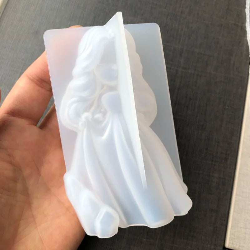 3D Cute Princess Silicone Candle Mould Angel Girl Soap Resin Plaster Making Mold DIY Human Chocolate Baking Tool Home Decor Gift