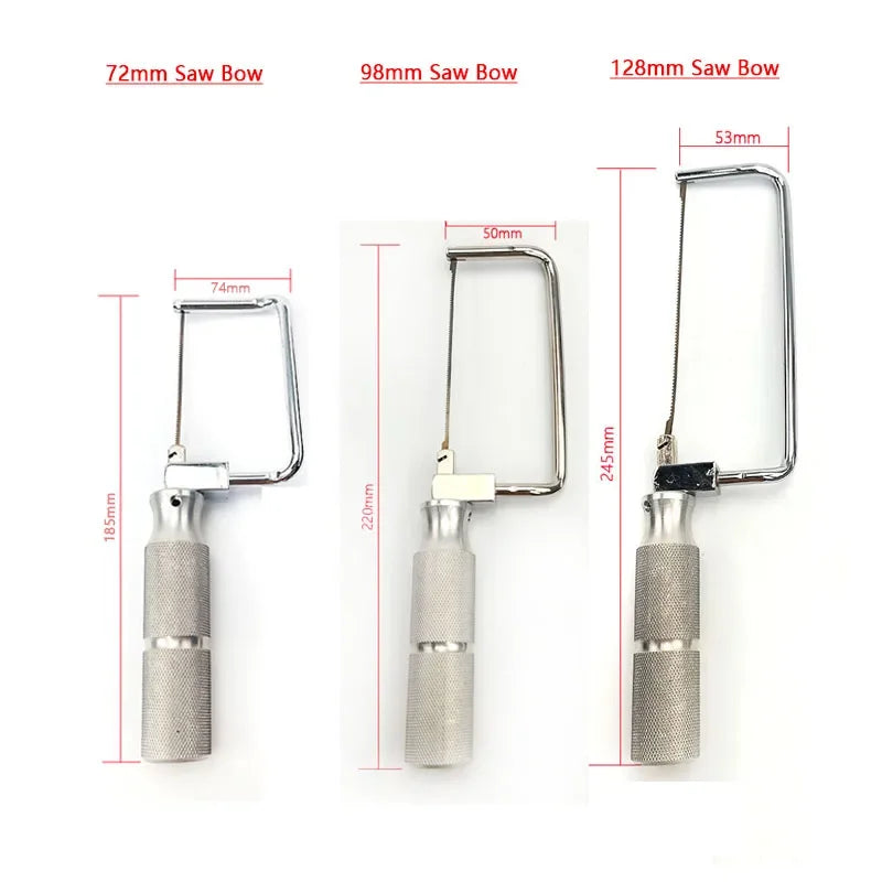 Dental Long Plaster Gypsum Saw with 20pcs Saw Blades 70/98/128mm Metal Dentist Tool Lab Material Dentistry Accessories