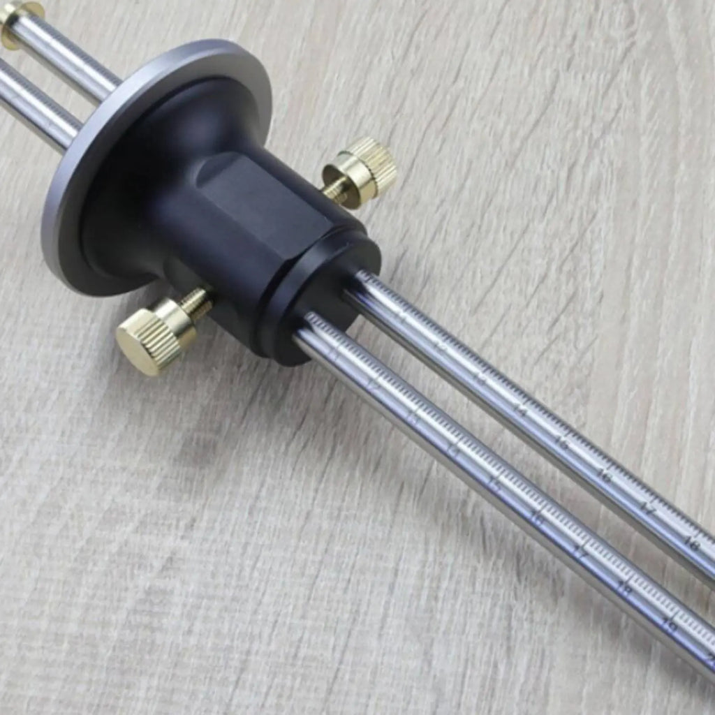 Twin Head Marking Gauge Clear Scale Carpentry Scribing Tool Parallel Line Scriber Sturdy Construction for DIY Hobbyists