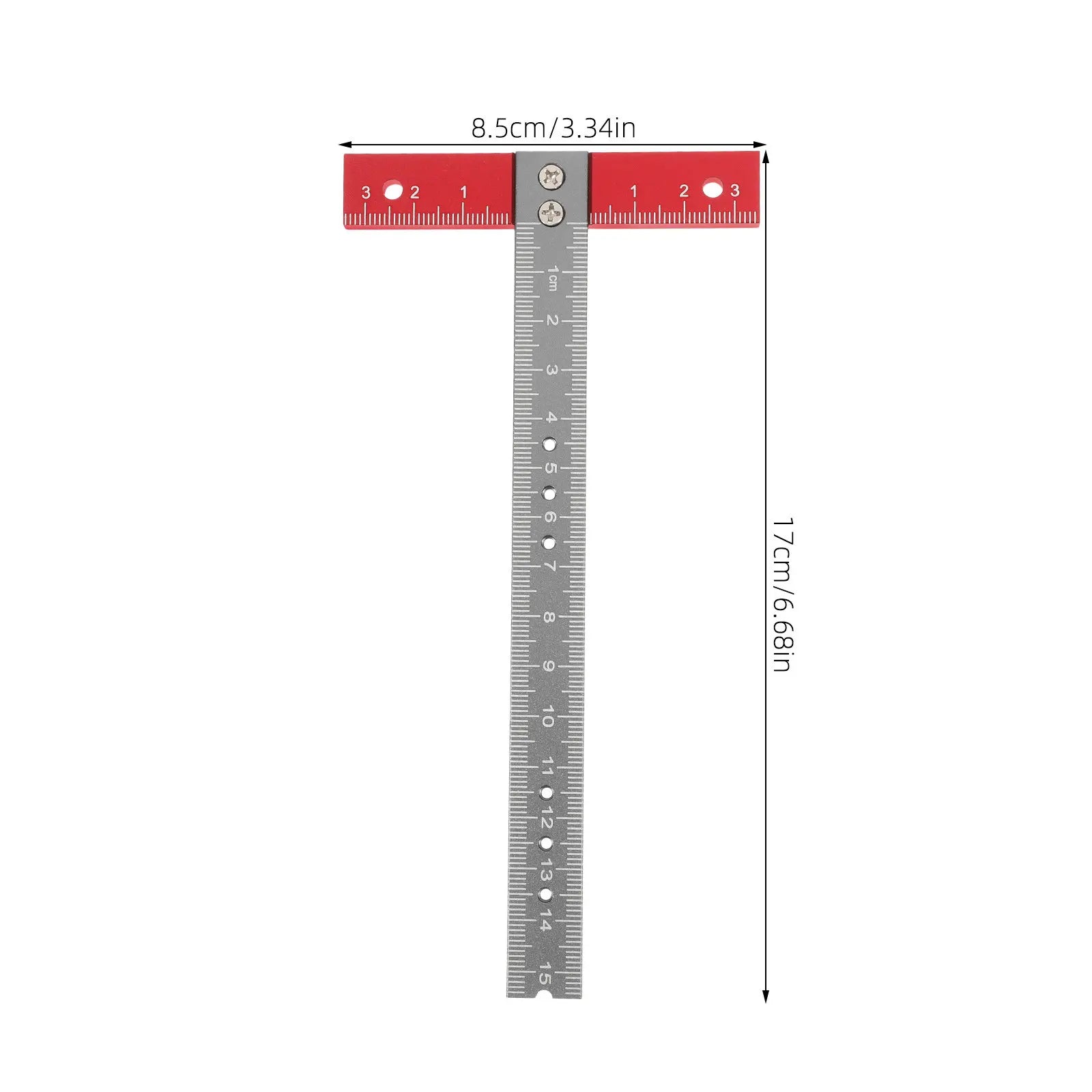T-Shaped Aluminum Alloy Right Angle Ruler Precision Woodworking Measuring Tool for Carpenters DIY Marking Drafting Construction
