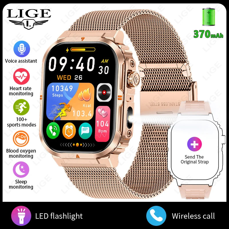 Men‘s Smart Watch 3ATM Waterproof Military Sport Fitness Women Smart Bracelet Blood Pressure Monitor Smartwatch Men Android iOS