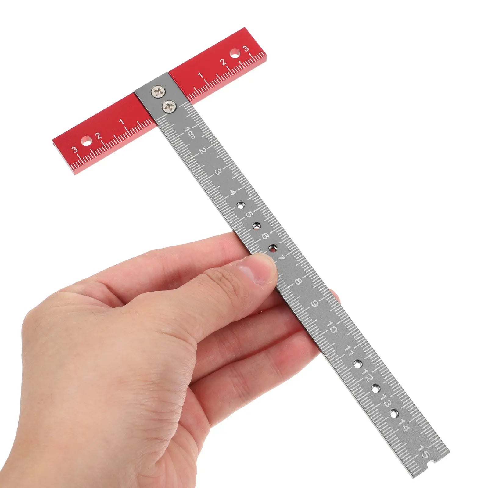 T-Shaped Aluminum Alloy Right Angle Ruler Precision Woodworking Measuring Tool for Carpenters DIY Marking Drafting Construction