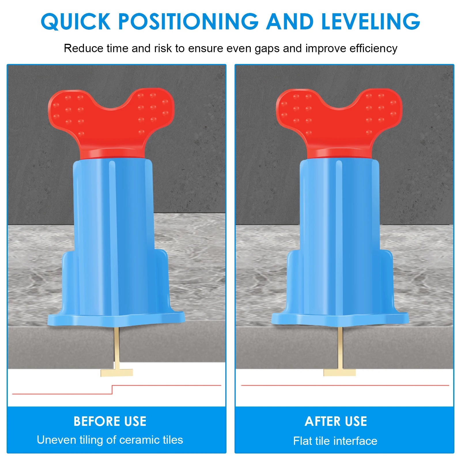 40/20PCS Tile Leveling System for Tile Laying Wall Leveler Wedges Alignment Spacers Fast Positioning Wall Tile Locator