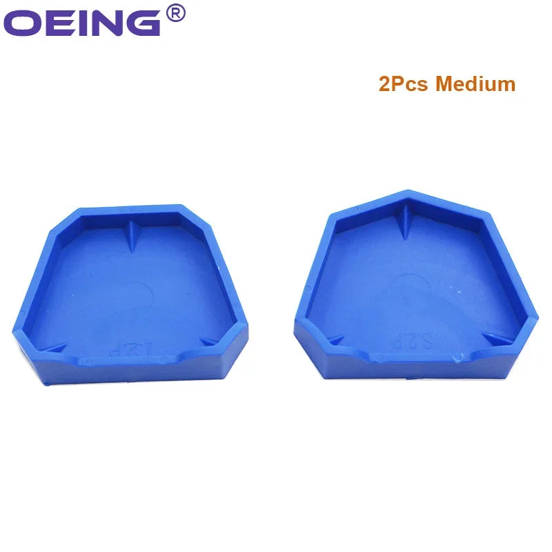 2/6Pcs Dental Model Base Silicon Plaster Model Base Denture Impression Tray Impression Dentistry Former Base Kit Dentist Tools