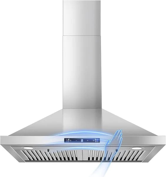 Wall Mount Range Hood 30 Inch, 700 CFM Kitchen Hood Stainless Steel
