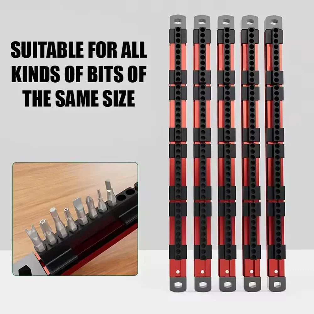 Magnetic Screwdriver Bit Holder Organizer 40 Slots Tool Manager Storage Case for Electrician DIY Projects Gifts Workshop Garage