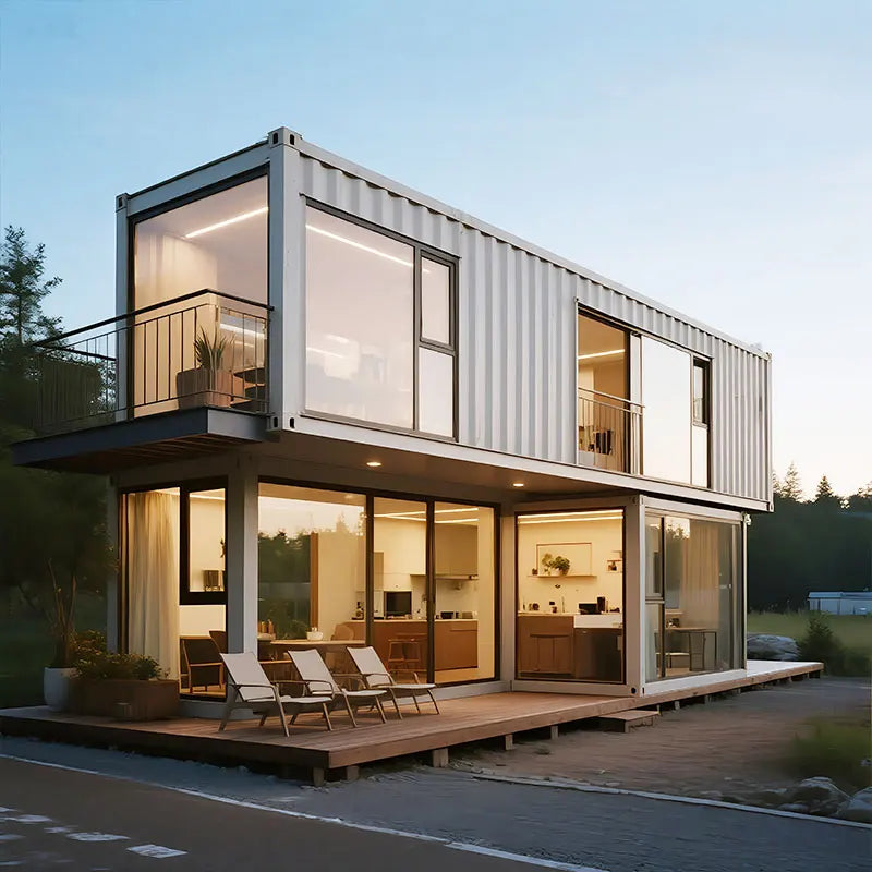Detachable Square Container Mobile House Curtain Wall Quick Installation Modern Design Breathable Rural Resort Living Box