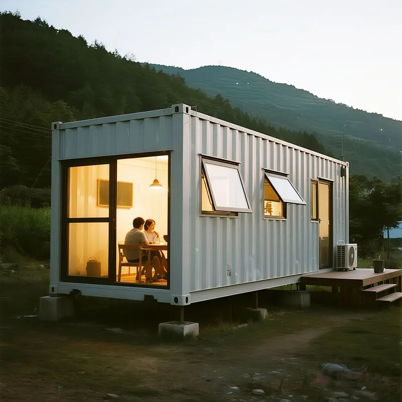 Detachable Square Container Mobile House Curtain Wall Quick Installation Modern Design Breathable Rural Resort Living Box