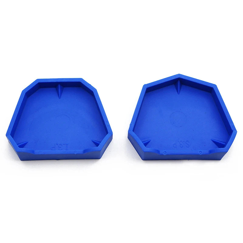 2/6Pcs Silicone  Dental Model Base Set Silicone Plaster Model Base Dental Lab Denture Impression Tray Former Base Dentist Tools
