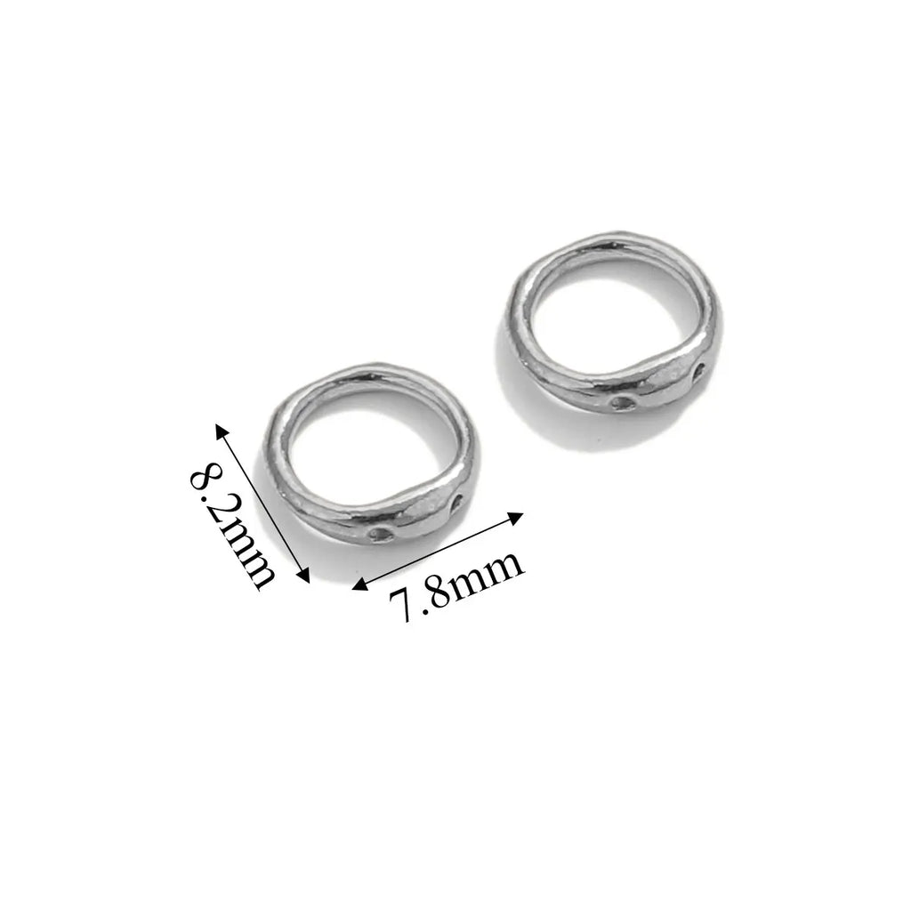 20pcs Stainless Steel Clasps End Connectors Hooks for Beading Supplies DIY Pearl Bracelet Necklace Jewelry Making Accessories