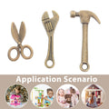 10 Sets Miniature Dollhouse Realistic Alloy Repair Crafting Tools Simulation Construction Site Accessories Wrench Scissors
