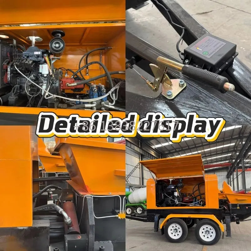 Dual-Circuit Hydraulic System Concrete Pump | Secondary Pouring Special Tool | China Factory Sale for Construction Site
