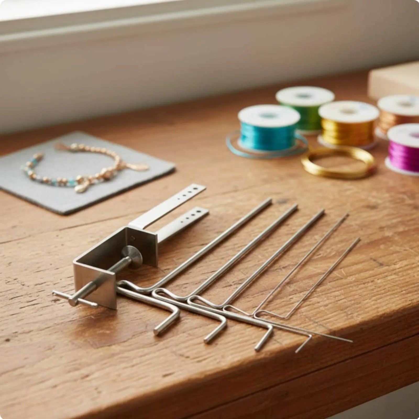 Stepped Wire Looping Rod Sturdy Metal Construction Jewelry Wire Wrapping Rod Set Hoop Circlet Making Tool DIY Accessible