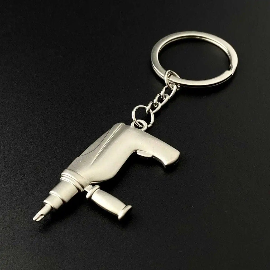 Construction Pretend Play Set Mini Multi DIY Toy Small Keyring Tools Metal Keychain Assorted Designs for Creative Play Gift Car
