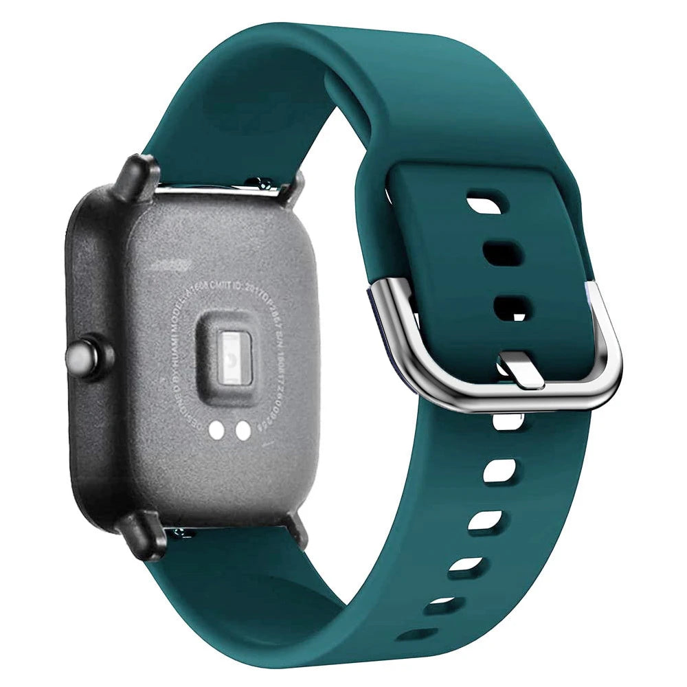 20mm/22mm Silicone band For Amazfit GTS/2/2e/3/4 GTS2 Mini/GTR 4/3/Pro/47mm/GTR2/2e/stratos/3 Bracelet Bip/U/S/lite Watch strap