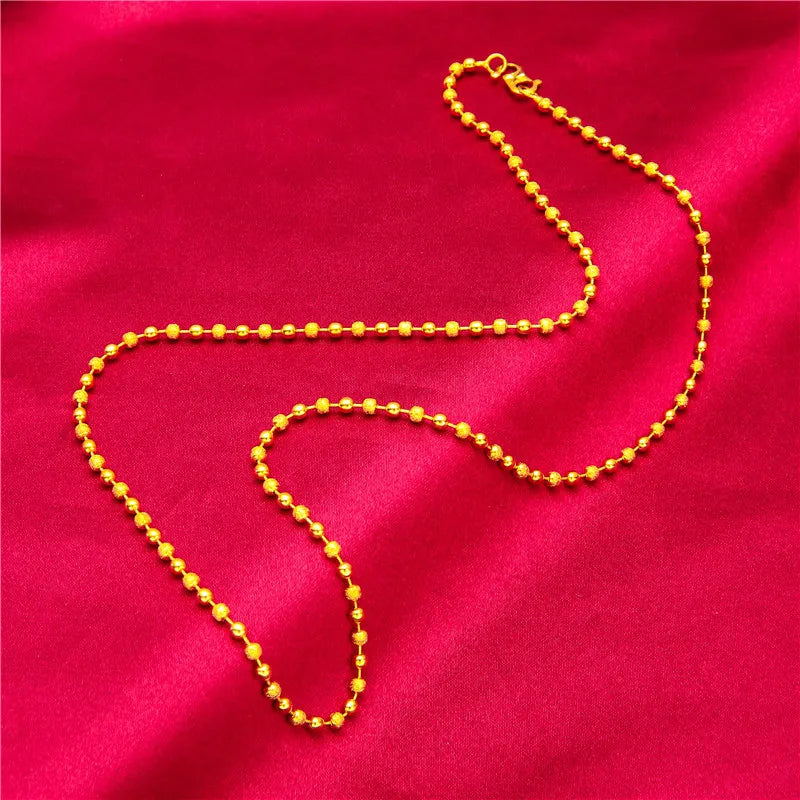 24K Gold S-Clasp Necklace | AU999 Pure Gold, iconic S-shaped clasp, shiny chain, elegant and versatile for daily wear