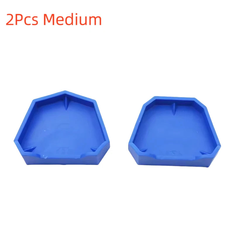 2/6Pcs Dental Model Base Silicon Plaster Model Base Denture Impression Trays Dentistry Former Base Kit Dentist Laboratory Tools