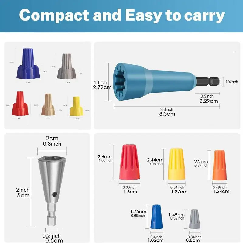 Wire Nut Twister Twist Connector Socket Professional Electricians Tools Cable Stripper For Industrial Work Construction Outdoor