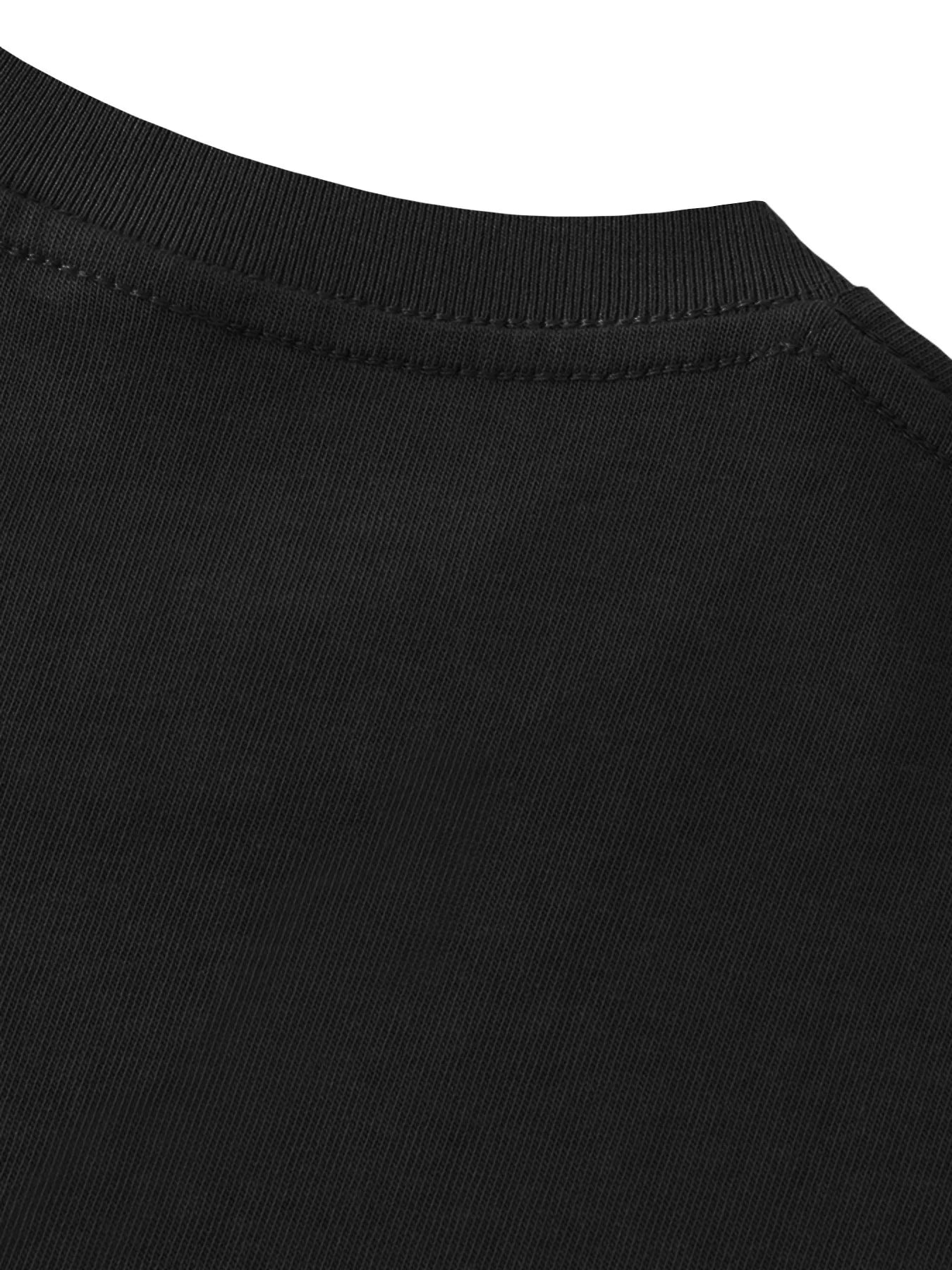 100% pure cotton men's long sleeved round neck loose Motorcycle Tpattern printed spring and autumn casual versatile T-shirt top