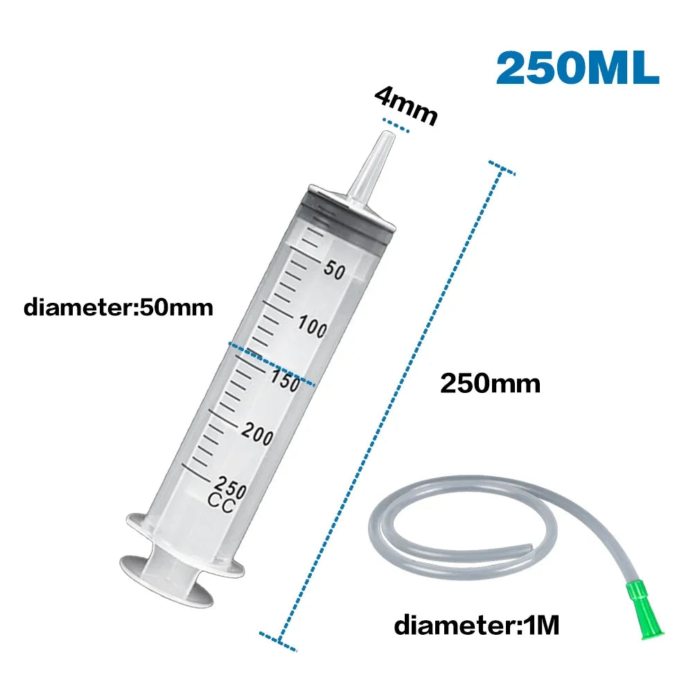 Large Capacity Syringes Reusable Needle Barrel Oil Pump with Scale Oil Suction Vacuum Syringe Pistol Pump Extractor