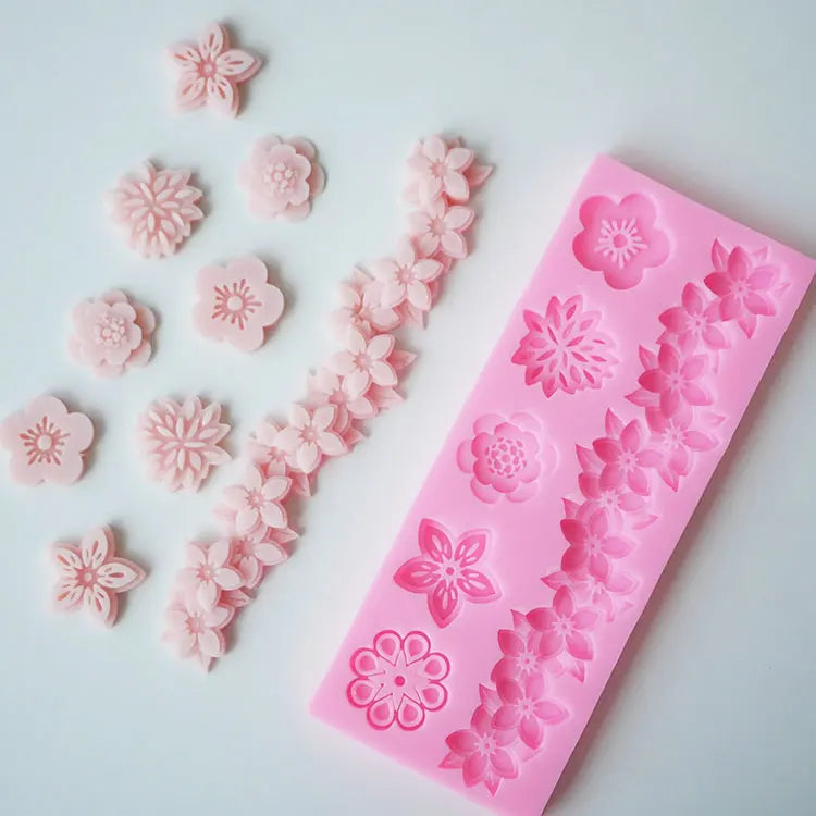 Flower Baking Mold DIY Resin Plaster Silicone Fondant Mould Cake Decoration Baking Tool