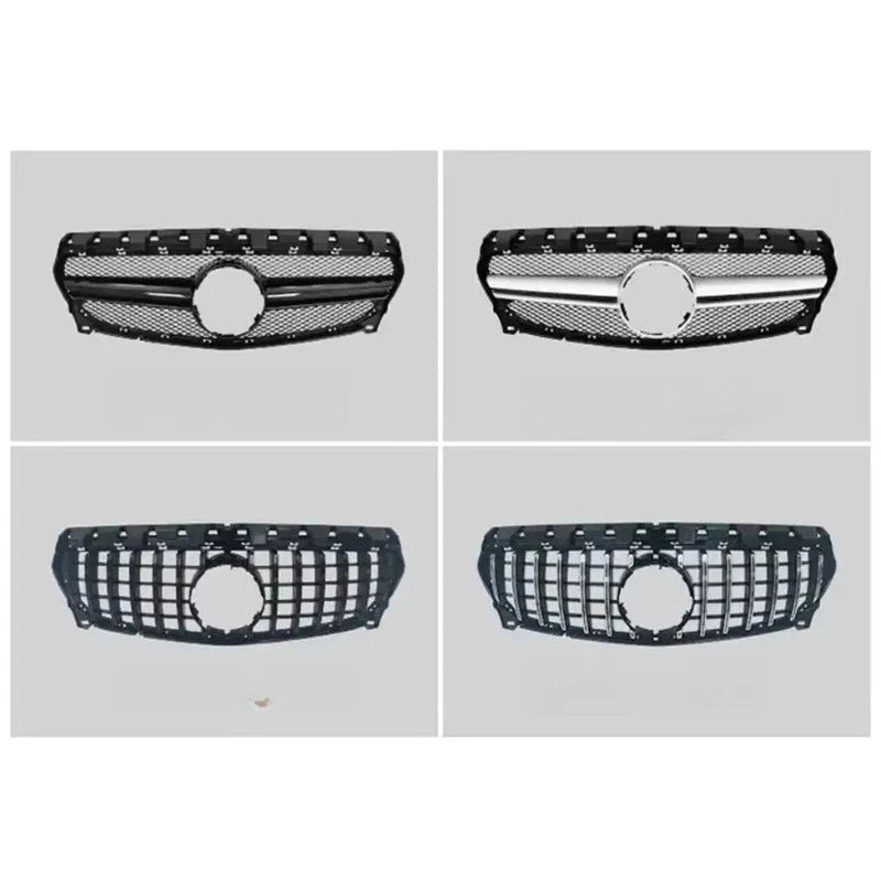 Stlf Car Modified CLA Style Front Bumper Grille And Side Skirts Body Kits For -W117 2013-2019 To CLA45