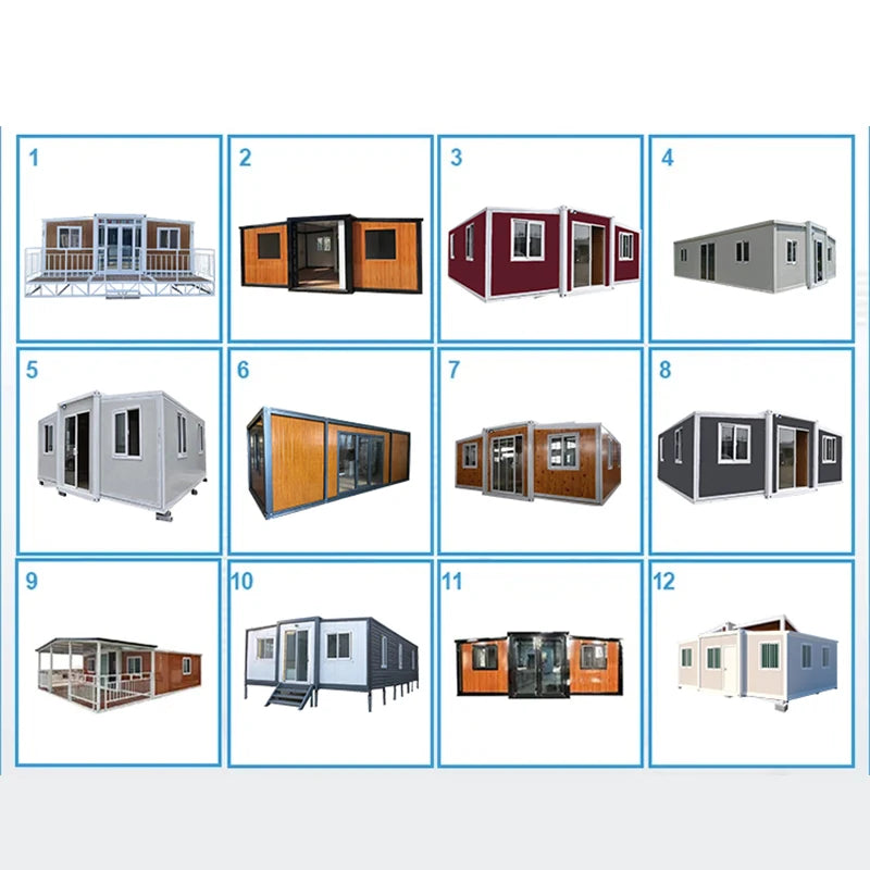 Customized 40ft Luxury Villa Mobile Container House Waterproof Prefab Portable Tiny Home With 2-5 Bedrooms For Office Building