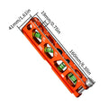 6 Inch Magnetic Torpedo Level with 4 Bubble Vials, V-Groove Magnetic Rails, Orange Aluminum Alloy Construction Diy Hand Tools
