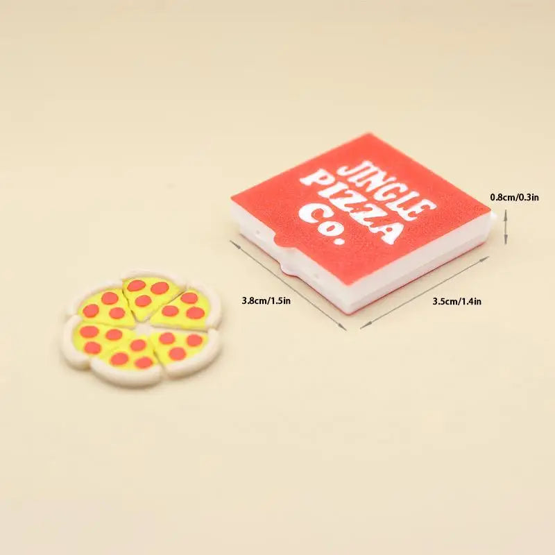 ▶1/12 Dollhouse Simulation Mini Pizzas Model With Pizza Box Dollhouse Kitchen Food Decoration Dolls House Pretend Play Toys