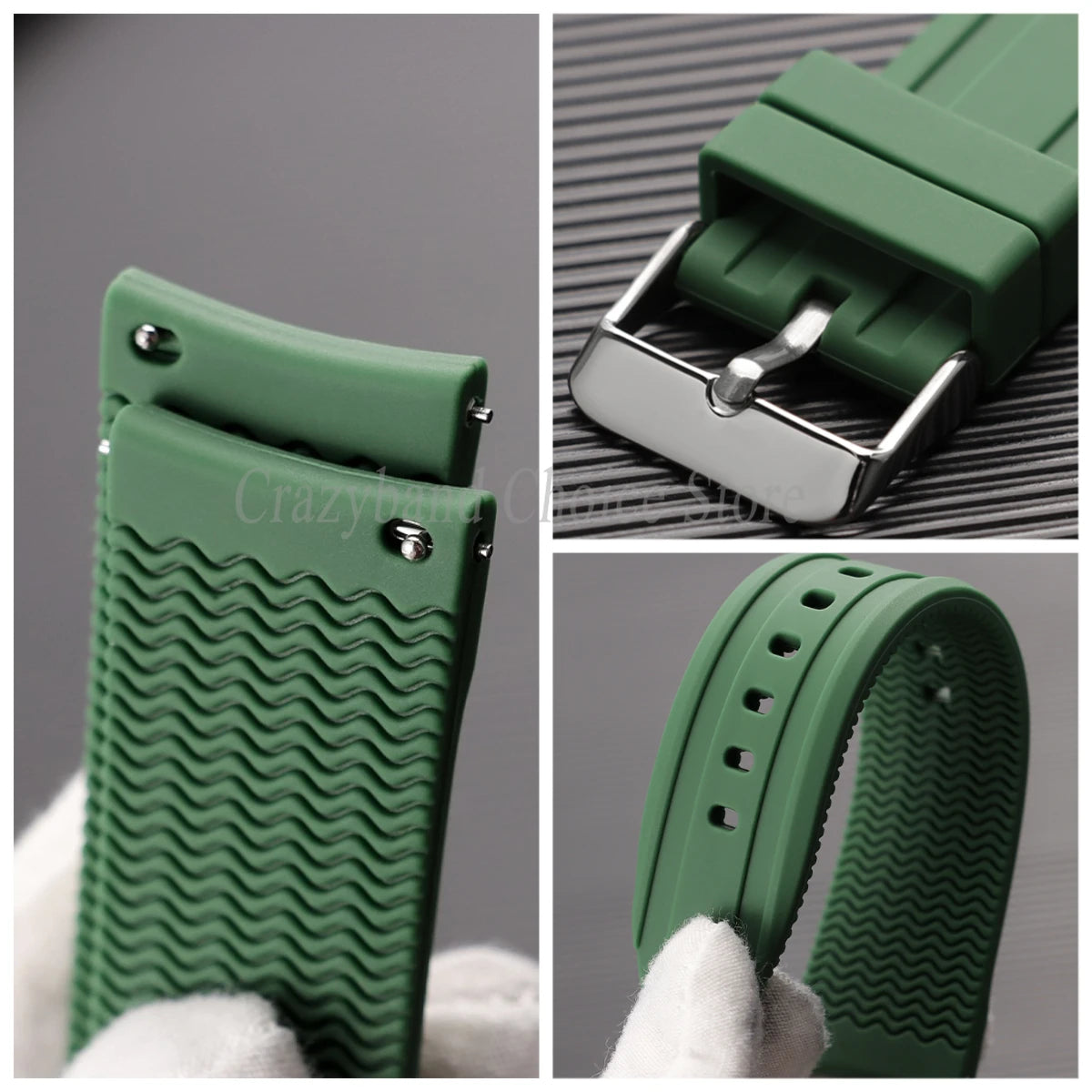Soft Silicone Watch Band Bracelet for Seiko for Citizen for Casio Women Men‘s Wrist Belt High Elasticity Bracelet 20mm22mm Strap