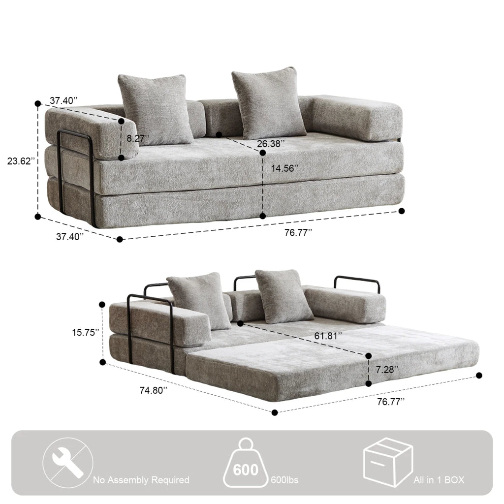 US Ready Stock Compressed Sofa Bed Foldable Sofa in a Box Fast Delivery Living Room Furniture Space Saving No Waiting