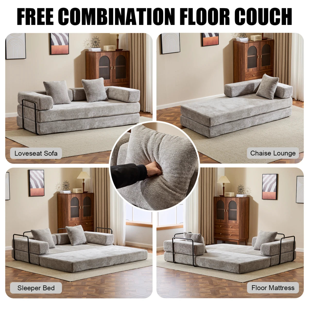 US Ready Stock Compressed Sofa Bed Foldable Sofa in a Box Fast Delivery Living Room Furniture Space Saving No Waiting