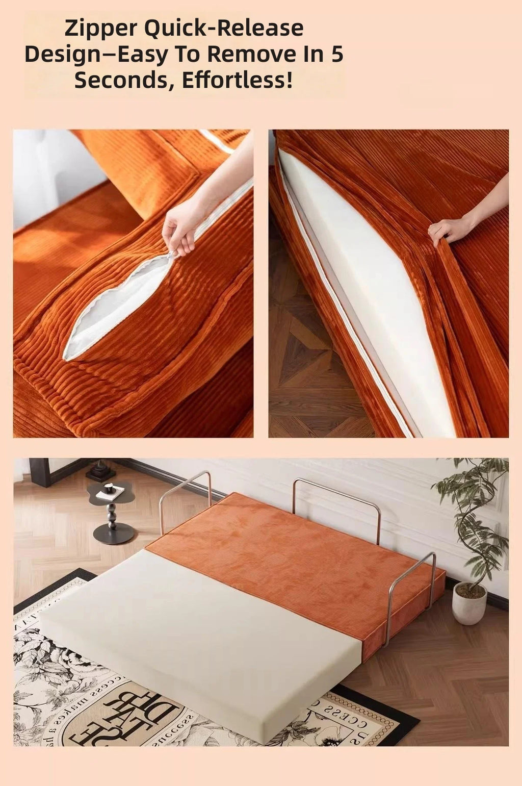 Memory Foam High Density Sponge Velvet Breathable Fabric Ergonomic Soft Comfortable Durable Pet Friendly Modern Compressed Sofa
