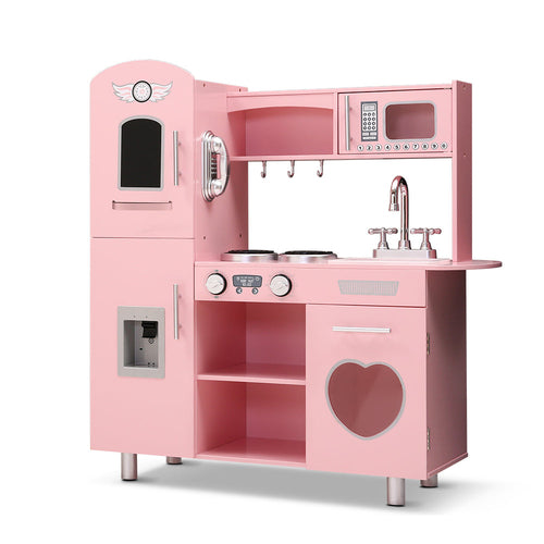 Keezi Kids Kitchen Play Set Wooden Pretend Toys Cooking Children