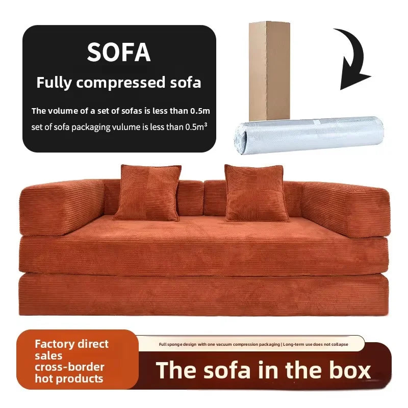 Modular Retractable Sofa Bed For Modern Home Office Bedroom Or Apartment Whole House Interior Furniture Compression Sofa Bed
