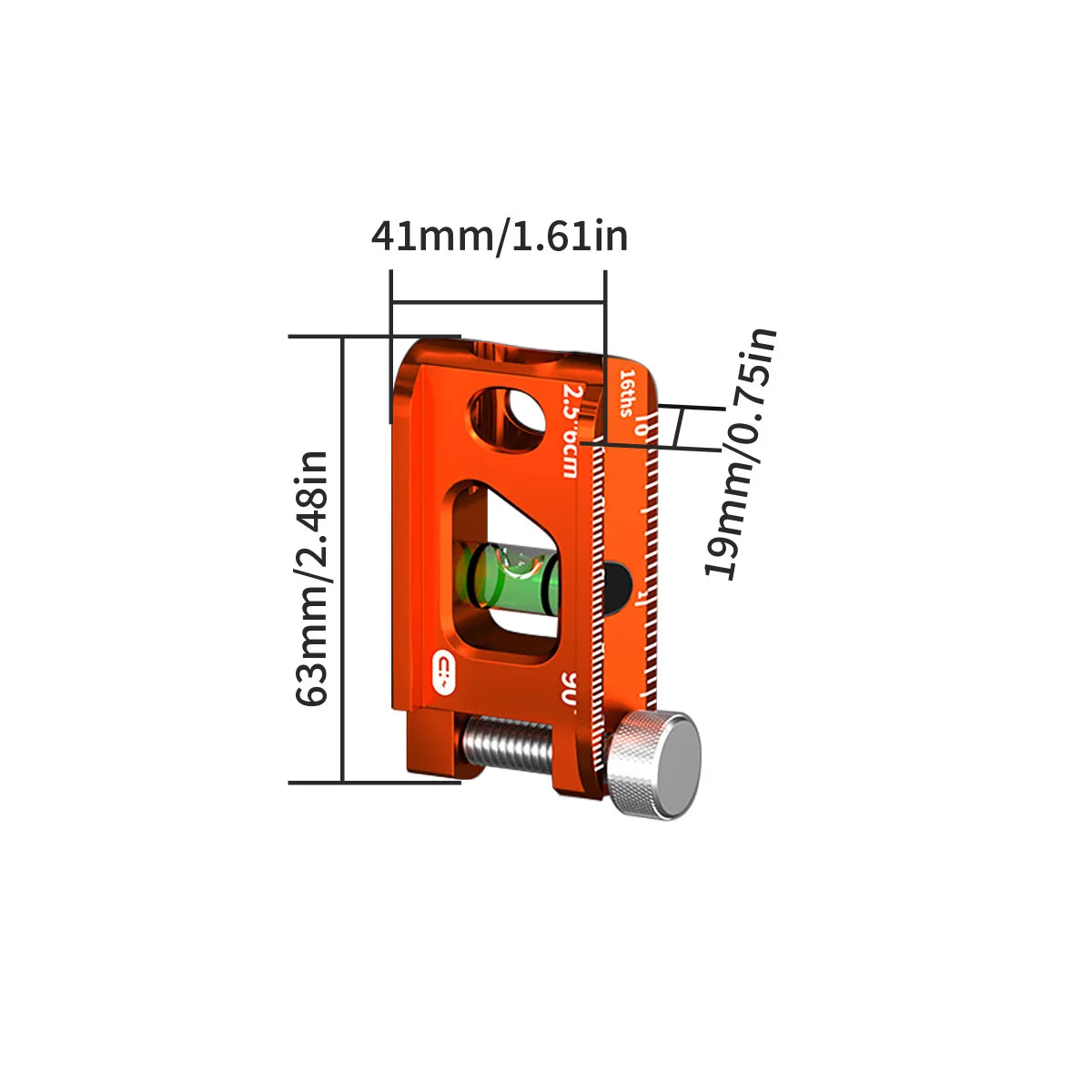 6 Inch Magnetic Torpedo Level with 4 Bubble Vials, V-Groove Magnetic Rails, Orange Aluminum Alloy Construction Diy Hand Tools