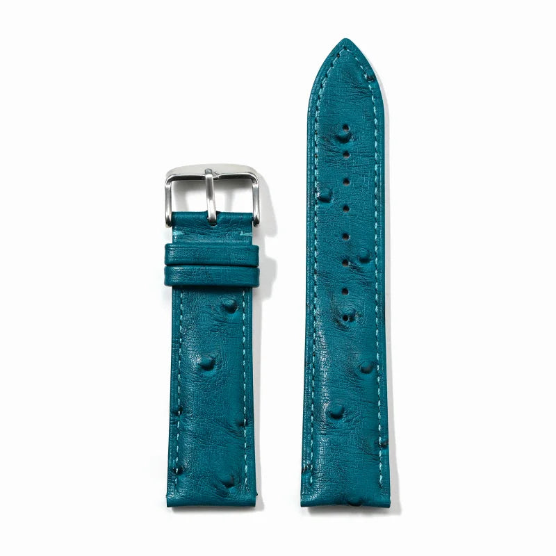 18/19/20/22/21mm Leather Watch Strap for huawei Watchband Ostrich pattern Flat-head universal men women Bracelet Wristband