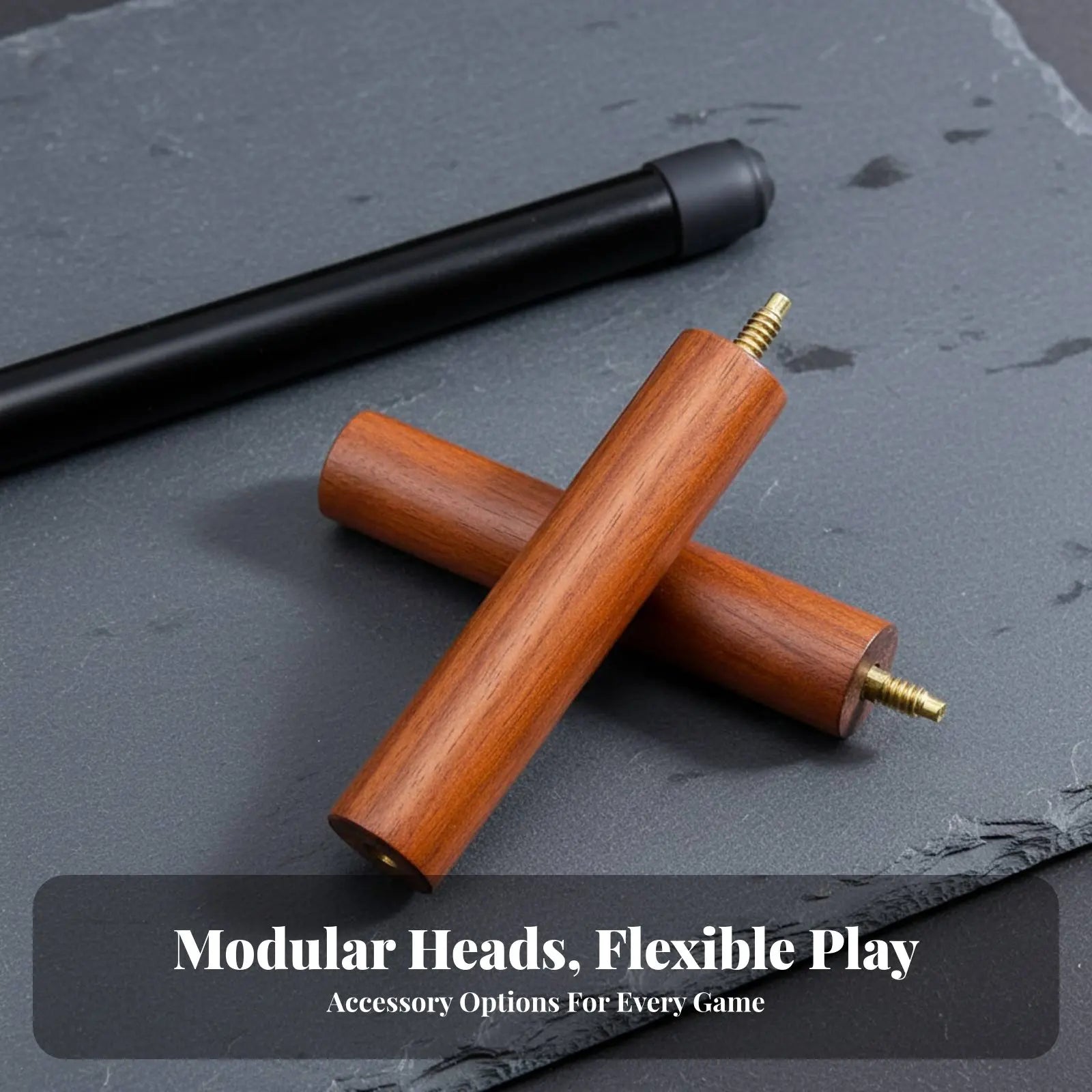 Snooker Cue Extension Handle No-Tool Installation Hardwood Wood Cue Extension Billiard Stick Extender Lightweight Construction