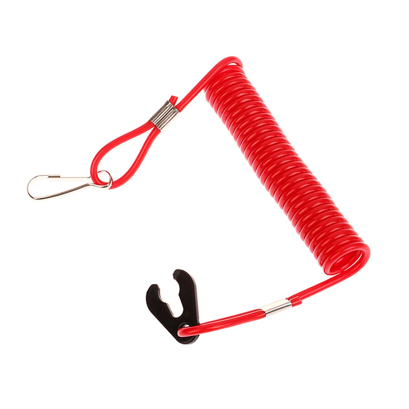 2.0m Boat Motor Kill Stop Switch & Safety Tether Lanyard For Outboard Engine Motor Parts Emergency Flameout Rope