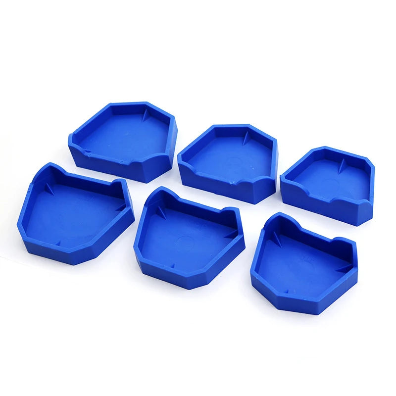 2/6Pcs Silicone  Dental Model Base Set Silicone Plaster Model Base Dental Lab Denture Impression Tray Former Base Dentist Tools